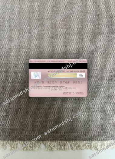 Thailand Bangkok bank visa classic card photolook back